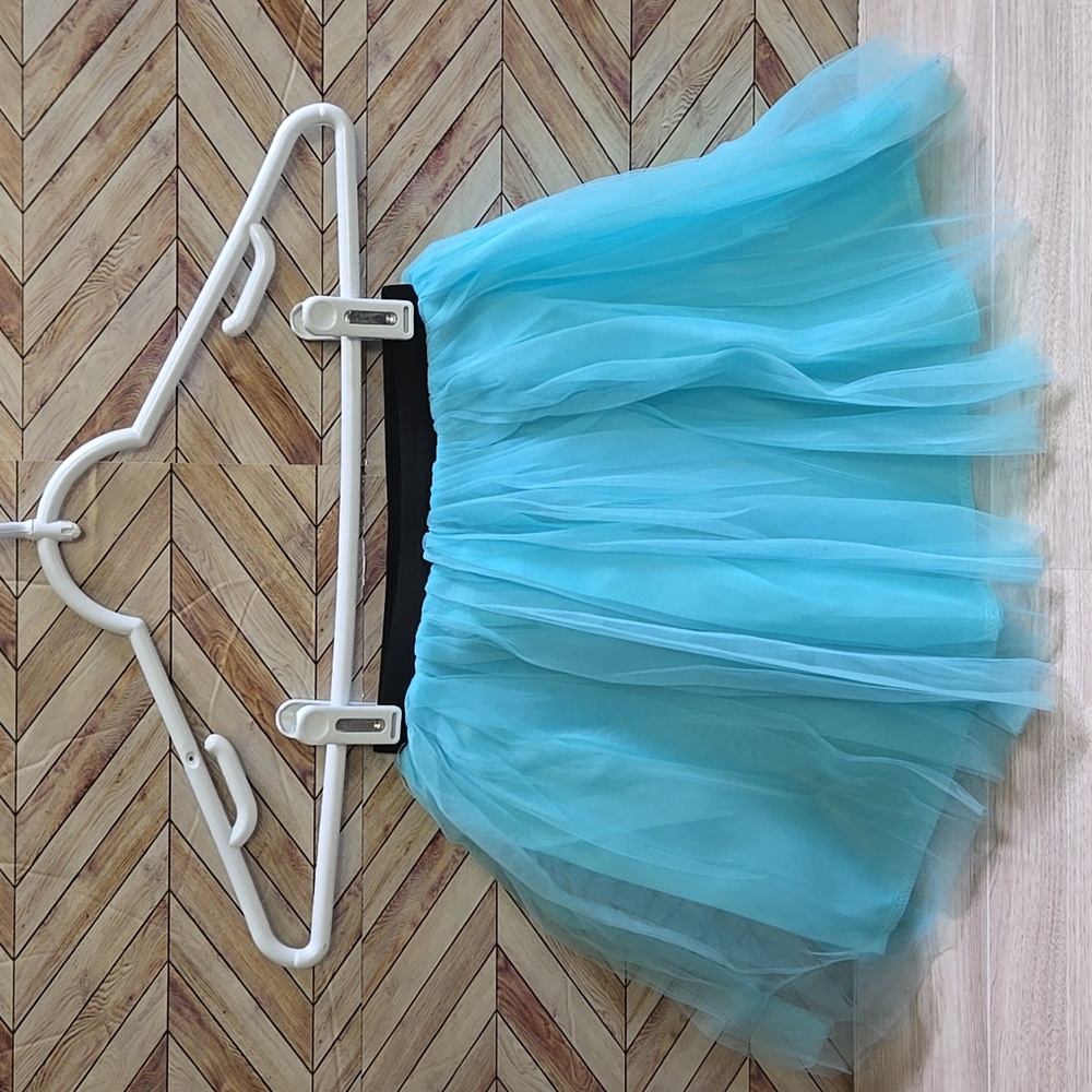 Girl's Turquoise Ballet Mesh Tutu Skirt Dance Halloween Costume Birthday Party
